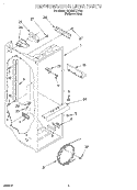 REFRIGERATOR LINER Diagram and Parts List for GD25SFXHS00  Whirlpool Refrigerator