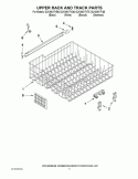 UPPER RACK AND TRACK PARTS Diagram and Parts List for DU1300XTVS5  Whirlpool Dishwasher