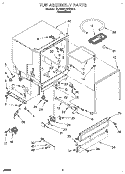 TUB ASSEMBLY Diagram and Parts List for DU806CWDB0  Whirlpool Dishwasher