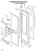 REFRIGERATOR DOOR PARTS Diagram and Parts List for KSSC42QMS00  KitchenAid Refrigerator