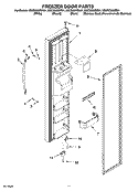 FREEZER DOOR PARTS Diagram and Parts List for KSCS23INMS01  KitchenAid Refrigerator