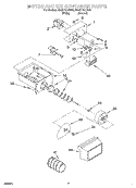 MOTOR AND ICE CONTAINER Diagram and Parts List for ED22TEXHW00  Whirlpool Refrigerator