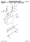 DOOR AND PANEL PARTS Diagram and Parts List for DUL240XTPB3  Whirlpool Dishwasher