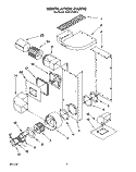VENTILATION, LITERATURE Diagram and Parts List for RS373PXWW0  Whirlpool Range