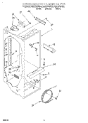 REFRIGERATOR LINER Diagram and Parts List for GD27DFXFB00  Whirlpool Refrigerator