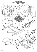 UNIT PARTS Diagram and Parts List for GF6NFEXRQ00  Whirlpool Refrigerator