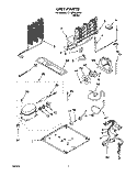 UNIT Diagram and Parts List for ST18PKXJW01  Whirlpool Refrigerator