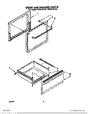 DOOR AND DRAWER Diagram and Parts List for FEP310YW0  Roper Range