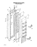 FREEZER DOOR Diagram and Parts List for KSSS42MAX03  KitchenAid Refrigerator