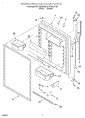 REFRIGERATOR DOOR Diagram and Parts List for KTRP21KJBT00  KitchenAid Refrigerator
