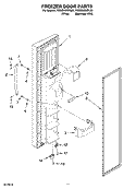 FREEZER DOOR PARTS Diagram and Parts List for 7GS6SHEXPQ02  Whirlpool Refrigerator