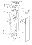 FREEZER DOOR Diagram and Parts List for GD25SFXHS00  Whirlpool Refrigerator