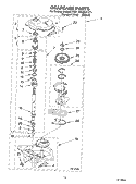 GEARCASE Diagram and Parts List for GSQ9611KQ1  Whirlpool Washer