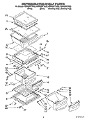REFRIGERATOR SHELF PARTS Diagram and Parts List for KSRX25FTSS02  KitchenAid Refrigerator
