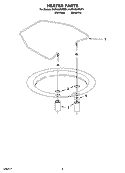HEATER PARTS Diagram and Parts List for KUDU02VRSS1  KitchenAid Dishwasher