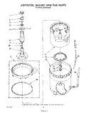 AGITATOR, BASKET AND TUB Diagram and Parts List for LA5580XSW3  Whirlpool Washer