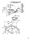 MACHINE BASE Diagram and Parts List for LA6150XTG1  Whirlpool Washer