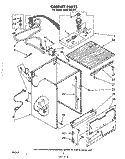 CABINET Diagram and Parts List for GSHF7884P2  Whirlpool Dishwasher