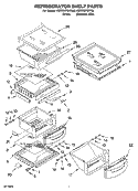REFRIGERATOR SHELF PARTS Diagram and Parts List for KSRX22FSST00  KitchenAid Refrigerator