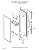REFRIGERATOR DOOR PARTS Diagram and Parts List for ED5VHEXVB09  Whirlpool Refrigerator