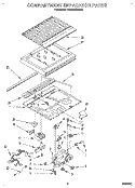 COMPARTMENT SEPARATOR Diagram and Parts List for RT20CKXXW01  Roper Refrigerator