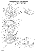 REFRIGERATOR SHELF Diagram and Parts List for KSRB22FKBL02  KitchenAid Refrigerator