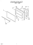 FREEZER DOOR, LIT/OPTIONAL Diagram and Parts List for KTRS19KFWH00  KitchenAid Refrigerator
