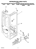REFRIGERATOR LINER PARTS Diagram and Parts List for GS6NVEXST03  Whirlpool Refrigerator