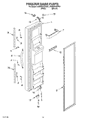 FREEZER DOOR Diagram and Parts List for 4KSRS25CHW01  KitchenAid Refrigerator