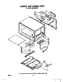 CABINET AND STIRRER Diagram and Parts List for MW1200XP0  Whirlpool Microwave