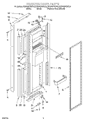 FREEZER DOOR Diagram and Parts List for KSRB22FHBL04  KitchenAid Refrigerator
