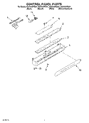 CONTROL PANEL Diagram and Parts List for KSSS42FKW01  KitchenAid Refrigerator