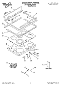 COOKTOP PARTS Diagram and Parts List for GLSP85900  Whirlpool Range