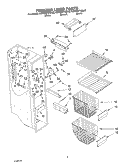 FREEZER LINER Diagram and Parts List for KSRU22FKBL03  KitchenAid Refrigerator