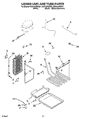 LOWER UNIT AND TUBE PARTS Diagram and Parts List for KSSO42QMB01  KitchenAid Refrigerator