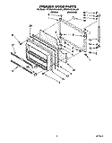 FREEZER DOOR Diagram and Parts List for RT20AKXAW01  Roper Refrigerator