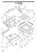 EVAPORATOR, ICE CUTTER GRID AND WATER PARTS Diagram and Parts List for KUIC15NRSS0  KitchenAid Ice Maker