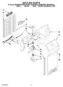 AIR FLOW PARTS Diagram and Parts List for ED2FHEXST05  Whirlpool Refrigerator