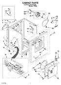 CABINET Diagram and Parts List for CGDX463JQ2  Crosley Dryer