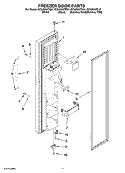 FREEZER DOOR PARTS Diagram and Parts List for GC3JHAXTB01  Whirlpool Refrigerator