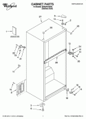 CABINET PARTS Diagram and Parts List for ER8AHKXRS03  Whirlpool Refrigerator