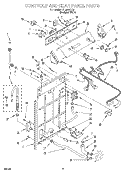 CONTROLS AND REAR PANEL Diagram and Parts List for LSL9355EQ0  Whirlpool Washer