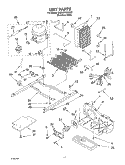 UNIT PARTS Diagram and Parts List for 3XES0FHGKS02  Whirlpool Refrigerator