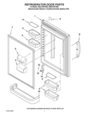 REFRIGERATOR DOOR PARTS Diagram and Parts List for KBLS19KTMS2  KitchenAid Refrigerator
