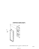 CONTROL PANEL Diagram and Parts List for KCMS135SWH0  KitchenAid Microwave