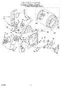 SECTION Diagram and Parts List for LET6638DQ1  Whirlpool Dryer