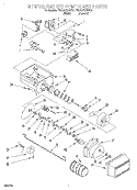 MOTOR AND ICE CONTAINER Diagram and Parts List for TS22AQXDN11  Whirlpool Refrigerator