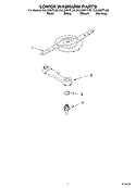 LOWER WASHARM Diagram and Parts List for DUL300XLTQ0  Whirlpool Dishwasher