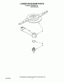 LOWER WASHARM PARTS Diagram and Parts List for 7GU3800XTVY2  Whirlpool Dishwasher