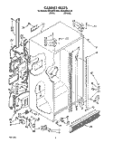 CABINET Diagram and Parts List for RS25AWXZW01  Whirlpool Refrigerator